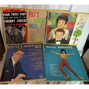 Vintage 1960S Vinyl Lp Lot Chubby Checker Steve Lawrence Annette Funicello Album